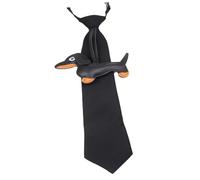 WATERBELINE Fun Dachshund Pattern Necktie Soft Polyester Fabric For Casual Gatherings And Family Bonding Experiences