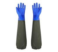 WATERBELINE Long lasting Long Waterproof Rubber Gloves Pond Gloves Chemical Resistant Gloves for Dishwashing, Vehicle
