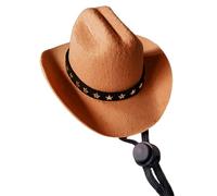 WATERBELINE Pet Headwear,Funny Cat Hat Cowboy Hat Costume Birthday Western Cowgirl Accessories Pet Headwear Adjustable Cap for Cosplay Cowboy