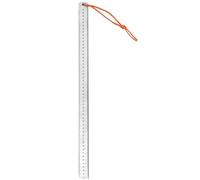 WATERBELINE Stainless Steel 50cm Straight Ruler Thickened Measurement Tool Car Mount Defense Ruler Inch MM Double Sided Scale