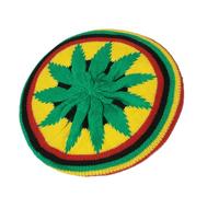 WATERBELINE Traditional Jamaican Hat Rainbow Color Knitted Pullover Reggae Hat For Women Men Everyday Wear Comfortable