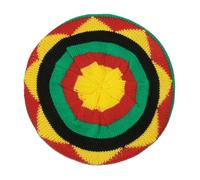 WATERBELINE Traditional Jamaican Hat Rainbow Color Knitted Pullover Reggae Hat For Women Men Everyday Wear Comfortable