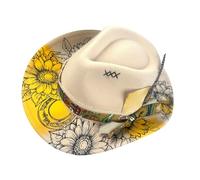 WATERBELINE Western styles Felts Cowgirls Hat With Ribbon Trim And Feathered Detail For Outdoor Event Casual Wear