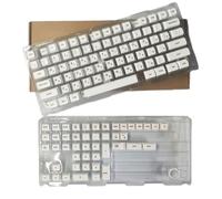 WATERBELINE XDA keycaps,120 Keycap Set Minimalist White Keycaps for Mechanical Keyboard English Japanese Russian Korean Languages