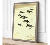 Waterbirds at Rest Minimalist Canvas Wall Art Print 24x16 Inch