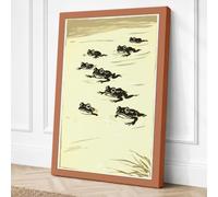 Waterbirds at Rest Minimalist Canvas Wall Art Print 36x24 Inch