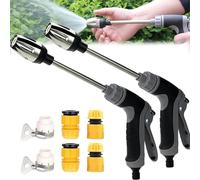Waterblitz Pressure Washer WaterBlitz High Pressure Nozzle 360° Rotating Water Blitz Hose Nozzle with Three Spray Modes Equipped with Metal Joints Fits Almost Any Garden Hose (2PCS)