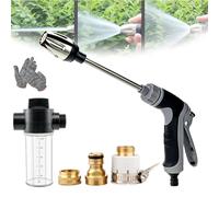 Waterblitz Pressure Washer,WaterBlitz Power Washer High Pressure Water Gun with Foam Pot & Hose Rose Attachment,360° Rotating 3 Spray Modes,Pressure Washer Garden Hose Car/Floor/Patio Cleaning(1,B)