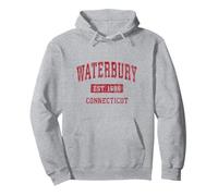 Waterbury Connecticut CT Vintage Sports Design Red Design Pullover Hoodie