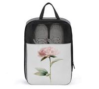 Watercolor A Single Soft Pink Peony Shoe Bag for Travel Daily Use Anti-dust Storage Carrier Golf Shoe Pouch