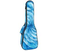 Watercolor Abstract Blue Splash Color Texture Ukulele Case, Padded Bag for 23 Inch Concert Ukulele, Waterproof & Durable