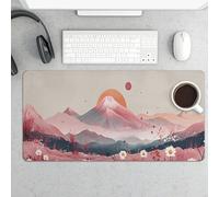 Watercolor Abstract Mountains Landscape Large Gaming Mouse Pad 12x24 Inch Extended Desk Mat, Non-Slip Rubber Base Keyboard & Mouse Pad, Waterproof Computer Desk Pad for Office Home Gamer Desk Accessor
