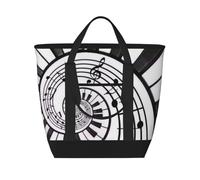 Watercolor Abstract Piano Keys,Lunch Bags Large Capacity Insulated Tote Bag For Women Men Work Picnic Travel