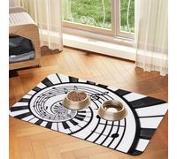 Watercolor Abstract Piano Keys,Waterproof Pet Feeding Mat,PU Leather Placemats for Cat Dog Water Bowl,Food Mats,30x45cm