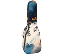 Watercolor Abstract Splash Color Texture Ukulele Case, Padded Bag for 23 Inch Concert Ukulele, Waterproof & Durable