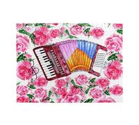Watercolor Accordion Flower Rose Adults 500 Pieces Puzzles-Jigsaw Wooden Puzzle for Adults Elderly