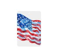 Watercolor America Flag Independence Day Car Air Fresheners 4 Pcs Hanging Scented Cards Fragrance Scented Cards For Car Aromatherapy Tablets
