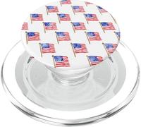 Watercolor American Flag Pattern Patriotic USA PopSockets PopGrip for MagSafe
