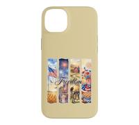 Watercolor American Freedom Patriotic Scenes Case for iPhone 14 Plus