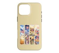 Watercolor American Freedom Patriotic Scenes Case for iPhone 16 Pro Max