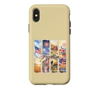 Watercolor American Freedom Patriotic Scenes Case for iPhone X/XS