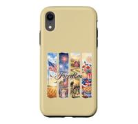 Watercolor American Freedom Patriotic Scenes Case for iPhone XR