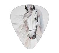 Watercolor Andalusian Horse Plectrums Guitar Picks For Bass Electric Acoustic Guitars (12 Count)