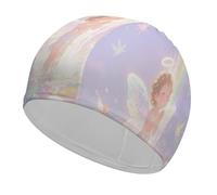 Watercolor Angel Swim Cap, Comfortable Swimming Cap for Women Men, Waterproof for Training Pool & Beach