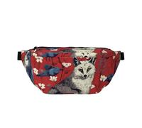 Watercolor Animals and Flowers Fanny Pack Chest Bags Crossbody Bag Waistpacks for Men Women Outdoors, Sport, Hiking, Travel