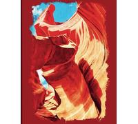 Watercolor Antelope Canyon notebook - Lake Powell Navajo Tribal Park journal - USA composition book: 110 pages - A4 - 8,5 x 11 inches - college ruled