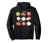 Watercolor Apples Fresh Fruit Art Vintage Nature Pullover Hoodie