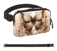 Watercolor Art Butterfly-1540 Crossbody Fanny Pack for Men&Women,Belt Bag for Travel Casual Walking Running Hiking Cycling, Multicolor, 1.5x9.0x5.9in/4x23x15cm