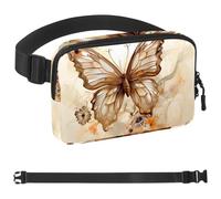 Watercolor Art Butterfly-1579 Crossbody Fanny Pack for Men&Women,Belt Bag for Travel Casual Walking Running Hiking Cycling, Multicolor, 1.5x9.0x5.9in/4x23x15cm