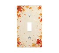 Watercolor Autumn Maple Leaves Leaf Toggle Switch Plate | Watercolor Botanical Art, Seasonal Home Update, Warm Fall Color Palette, Rustic Farmhouse Flair, Autumn Home Decor