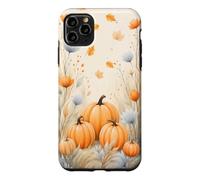 Watercolor Autumn Pumpkin Maple Leaf Fall Flower Aesthetic Case for iPhone 11 Pro Max