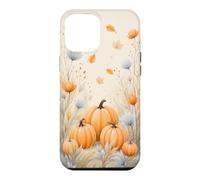 Watercolor Autumn Pumpkin Maple Leaf Fall Flower Aesthetic Case for iPhone 12 Pro Max