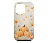 Watercolor Autumn Pumpkin Maple Leaf Fall Flower Aesthetic Case for iPhone 13 Pro
