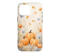 Watercolor Autumn Pumpkin Maple Leaf Fall Flower Aesthetic Case for iPhone 16 Pro Max