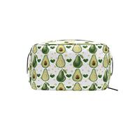 Watercolor Avocados Polka Dots Makeup Bag Portable Organizer Cosmetic Bag for Travel Makeup Case, Gifts, Daily Use Toiletry Bag for Girls Women
