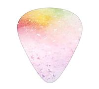 Watercolor Background Guitar Pick 12 Picks Fashion Durable Bass Plectrums In A Box For Ukulele Electric Guitar Bass