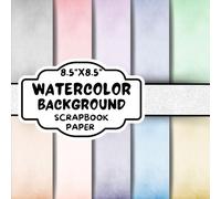 Watercolor Background Scrapbook Paper: Double-Sided Decorative Scrapbooking Pages, Decoupage, DIY, Craft Papers for Junk Journals, Wrapping Paper , Card Making And More