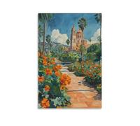 Watercolor Balboa Park San Diego Painting, California Travel Poster 08x12inch(20x30cm)
