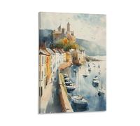 Watercolor Bangor Northern Ireland Print Poster 16x24inch(40x60cm)