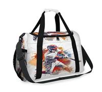 Watercolor Baseball Athlete Travel Duffel Bag for Girls Boys Women Men Weekend Overnight Bag Shoulder Tote Luggage Handbag for Travel Sports Gym