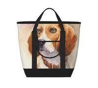 Watercolor Beagle Head,Lunch Bags Large Capacity Insulated Tote Bag For Women Men Work Picnic Travel