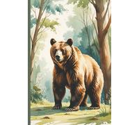 Watercolor Bear Blank Journal - 6x9 inches | 120 College Ruled Pages | Lined Paper | Woodland Creatures Collection | Beautiful Matte Cover | Ample Space to Write Daily