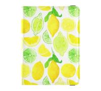 Watercolor Berries Pattern Travel Wallet Leather Passport Holder Secure Hidden Travel Wallet for Men Trip Document, Watercolor Lemon and Lime Pattern, One Size, Fashion