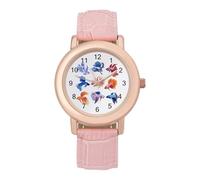 Watercolor Betta Fish Women's Wrist Watch Fashion Alloy Quartz Watch with Strap Easy to Read