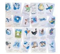 Watercolor Bird Bible Verse Cards, 12 Double-Sided Christian Inspirational Scripture Encouragement Cards, Aesthetic Motivational Note Card, Perfect for Women, Friends & Church Members (1 set)