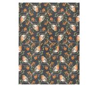 Watercolor Bird Orange Baby Car Seat Cover, Quick-Check Drape